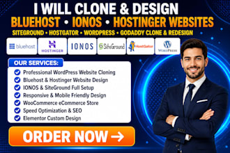 clone bluehost ionos website, siteground hotinger hostingator ionos website