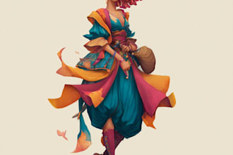 draw a fantasy character ilustration