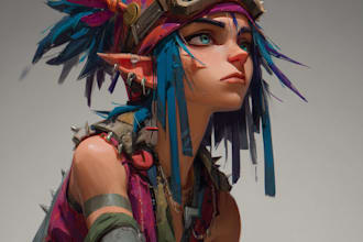 design fantasy warriors, elves, and monsters