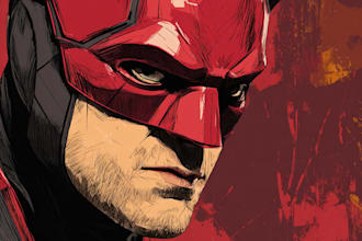illustrate a superhero pop art portraits