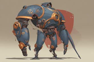 draw high quality mecha concepts