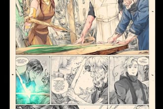 create your comic book page and illustration