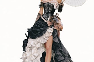 draw fashion illustration, sketch, portrait