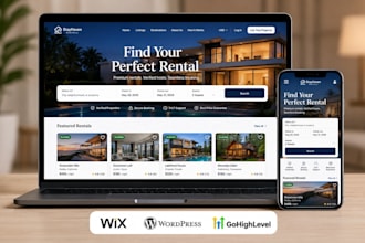 build property management website real estate rental booking investor portal