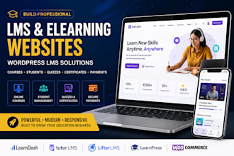 build lms online educational website e learning website wordpress lms website