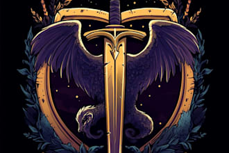 awesome rpg fantasy or sci fi logo for you