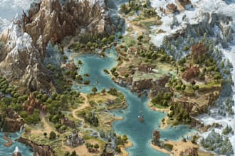 draw a fantasy map for books, games