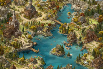 dnd regional map fantasy map, battle map city