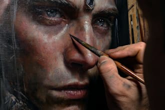 paint a dark fantasy portrait