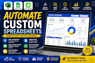 automate custom excel spreadsheets, google sheets and apple number