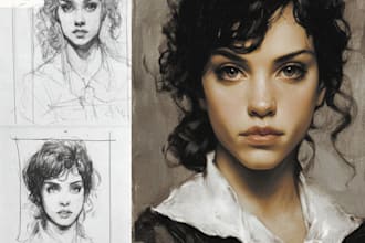 create fantasy character portrait art