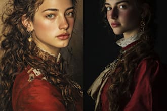 draw anime, realistic portrait or dnd character