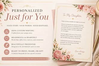 write a personalized prayer, or tribute