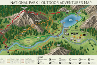design professional hiking maps, trail maps, and park maps