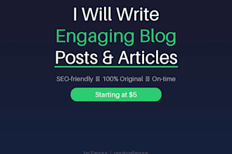 write engaging blog posts and articles for your website