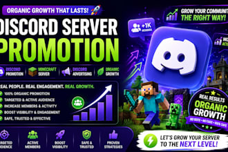 discord server promotion, minecraft server, discord advertising, organic