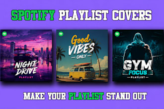 design professional spotify album cover art and music branding