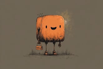 draw minimalist vintage mascot