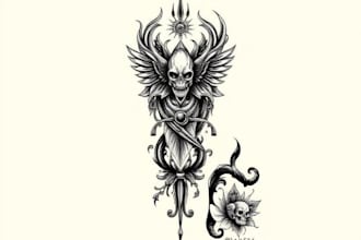 create a tattoo design for leg sleeve