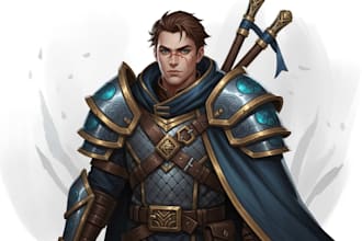 draw your fantasy character, rpg character or portrait
