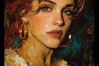 draw a digital oil painting art