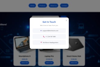 design a modern, responsive e commerce website using HTML, CSS , javascript