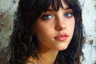 digital hand paint a renaissance oil painting