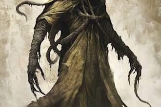 draw creepy horror characters and monster art