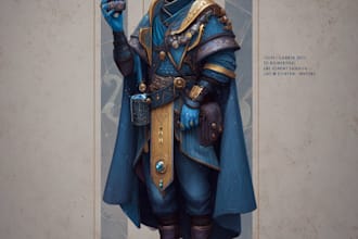 sci fi character illustration or sci fi character