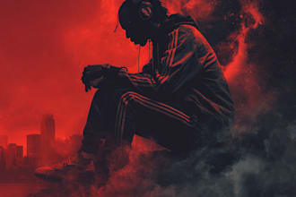 design a rip hip hop trap style album cover art