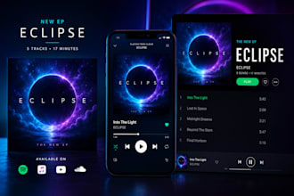 design a unique music album cover art or artwork and music branding for artists