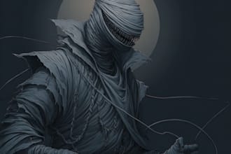 create the horror illustration or horror background art