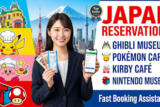 reserve ghibli museum tickets, pokémon café, kirby café, and japan reservations