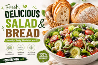 write healthy salad and bread recipes for blogs cookbooks and ebooks