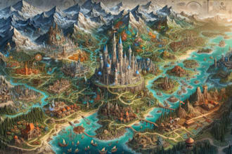 create detailed fantasy cartography game world maps