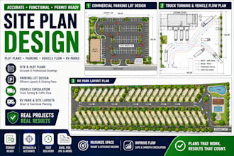 design site plans, plot plans, parking layouts and vehicle circulation plans