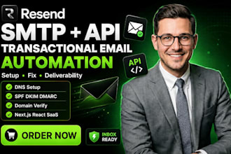 setup resend email API SMTP transactional email automation