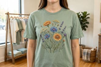 create modern and trendy tshirt design for your brand