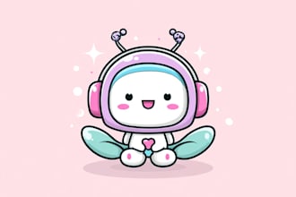draw cute mascot cartoon character logo