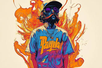 create high quality custom streetwear graphic tshirt design