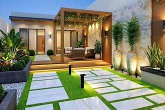 create 3d landscape design, garden, backyard, swimming pool and patio design