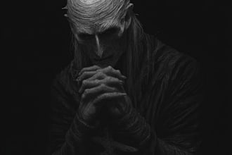draw horror dark metal art illustration for tshirt album
