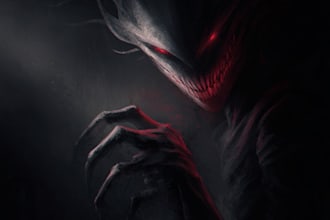 make detailed horror and spooky artwork