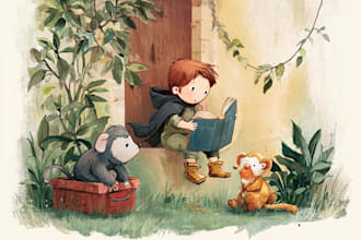 do watercolor illustrations for children book