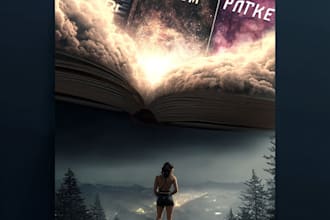 design erotic, fantasy romance book cover or ebook cover art
