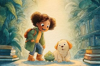 do watercolor illustrations for children book