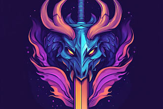 awesome rpg fantasy or sci fi logo for you