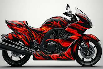 create motorcycle wrap design, car wrap and vehicle wrap design
