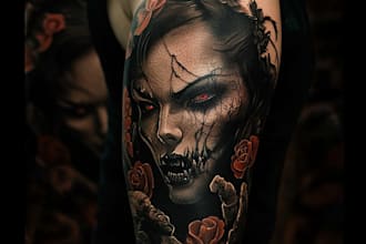 create a tattoo design of tattoo sleeve