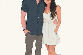 do couple portrait illustration